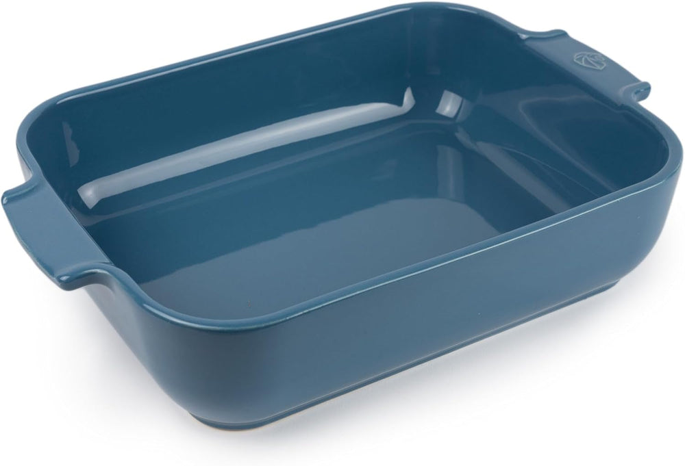 Peugeot Appolia Rechteckige Auflaufform Mit Griffen, Keramik, Schiefer / Grau, 7,2X31X21,7 Cm, Fassungsvermögen: Ca. 2 L, 60060 Formy a plechy na pečení Naty Shop Hellblau