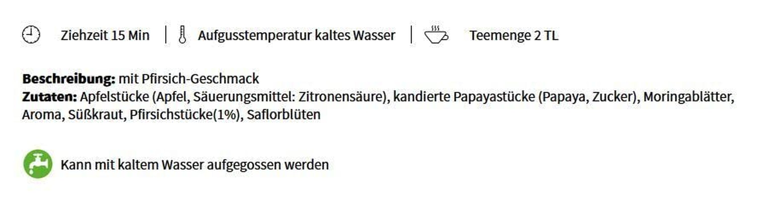 Ceai de fructe Cold Brew „Piersică” Infuzie la rece - 100 g