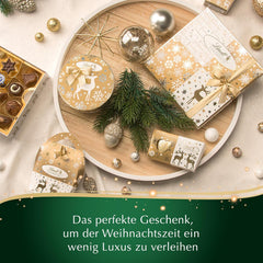Lindt Čokoláda | Krabice zlatých pralinek | 180 g | 18 pralinek v 10 sortimentech jako jemný sortiment pralinek, některé s alkoholem | Prémiová dárková krabička s vánočními pralinkami