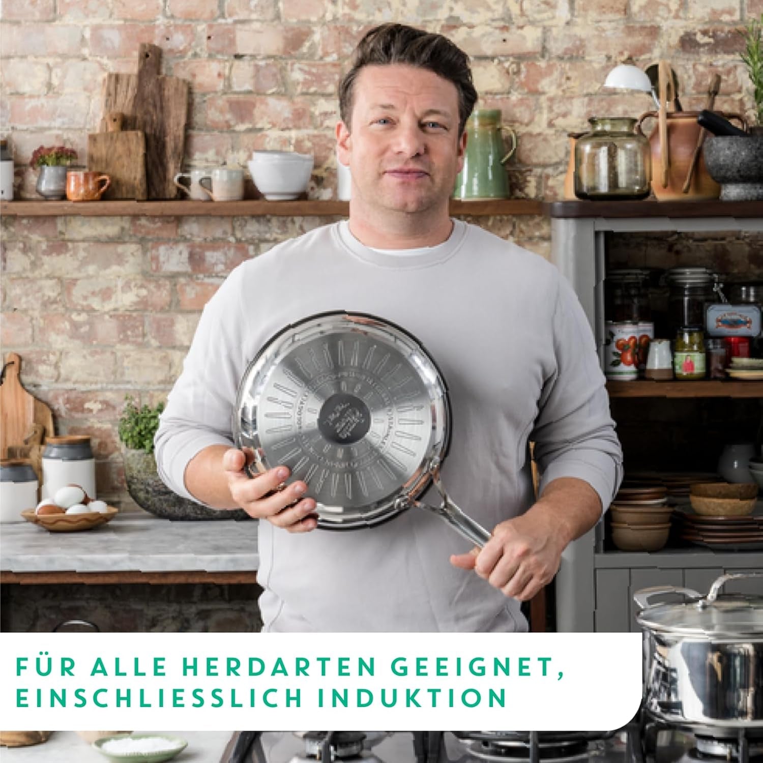 Tefal Jamie Oliver Cook'S Direct, nepřilnavý, vhodný na indukci, hrnce a pánve vhodné do trouby Naty Shop