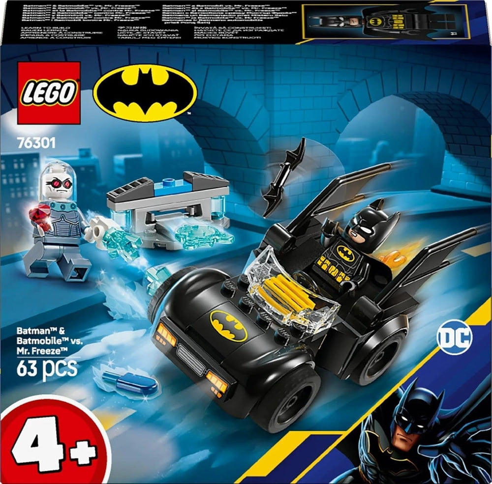 LEGO DC Batman: Batman & Batmobile vs. Pan Freeze - Auto superhrdina se 2 minifigurkami - Ledový vystřelovač s ohnivými prvky - Dárek pro chlapce a dívky od 4 let 76301 Stavebnice Besuche den LEGO-Store