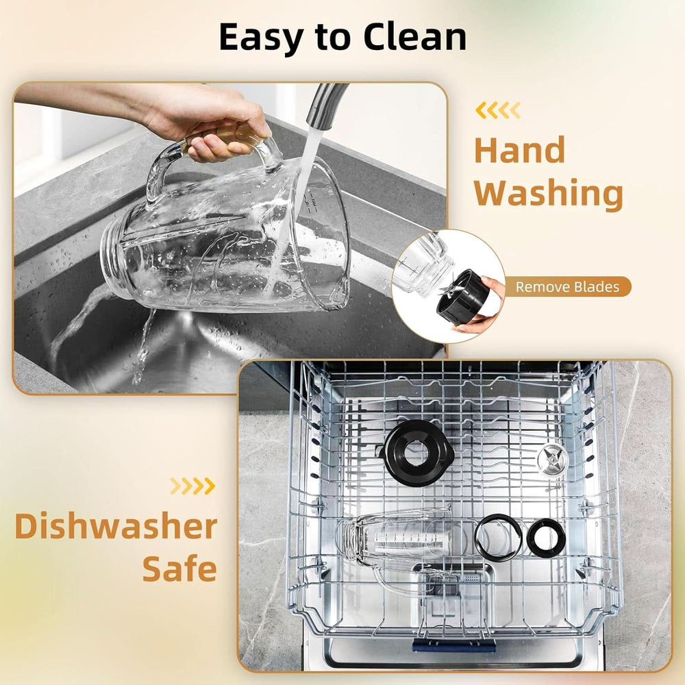 Uten Standmixer 2L, 1800 W Mixer Hochleistungsmixer, Pulse Und 5 Geschwindigkeiten, Edelstahlgehäuse, 6 Klingen, Macht Milchshake-Smoothies, Mahlbare Kaffeebohnen Mother and Child Naty Shop