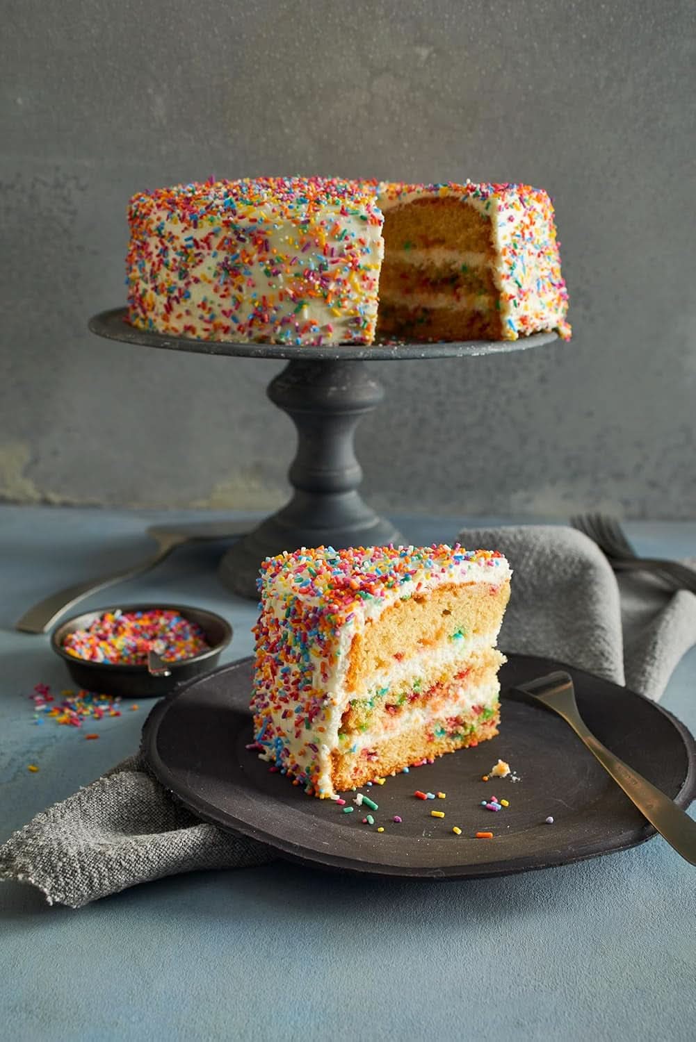 RUF Sypání barevného cukru v barvách duhy, 1 kilo Sypání Naty Shop