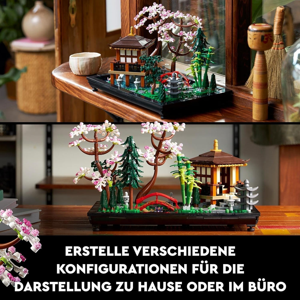 Lego Icons Garden Of Silence - Sada botanické zahrady Zen pro dospělé s lotosovými květy - Přizpůsobitelná dekorace na stůl inspirovaná Japonskem - Dárek pro ženy a muže 10315 Stavebnice Besuche den LEGO-Store