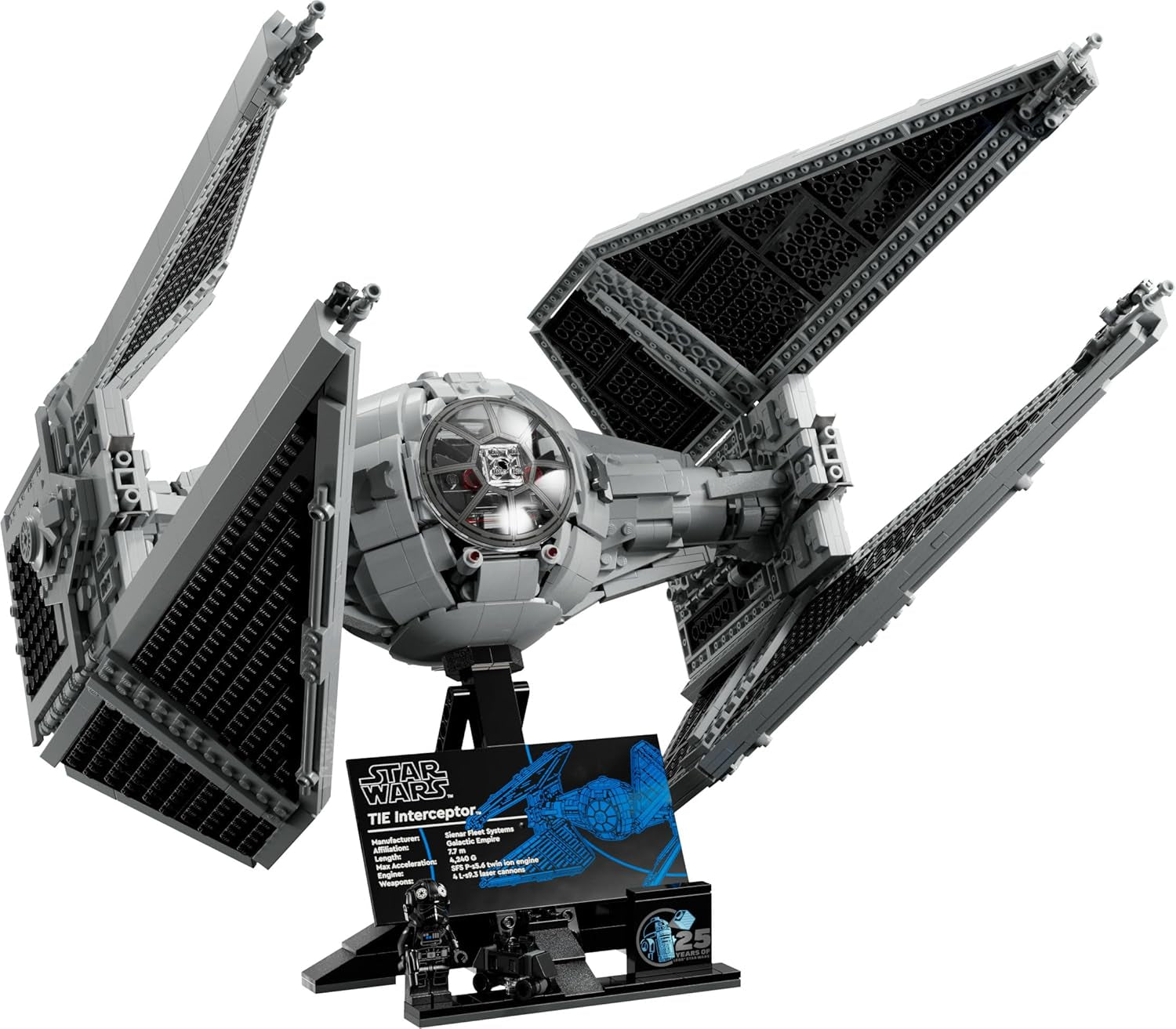LEGO Star Wars TIE-Abfangjäger, kreativní Bauset aus der Ultimate Collector Series für Erwachsene, Modell eines Sternjägers Steinen, Geschenk für Fans, Sammlerstück, UCS-Set 75382