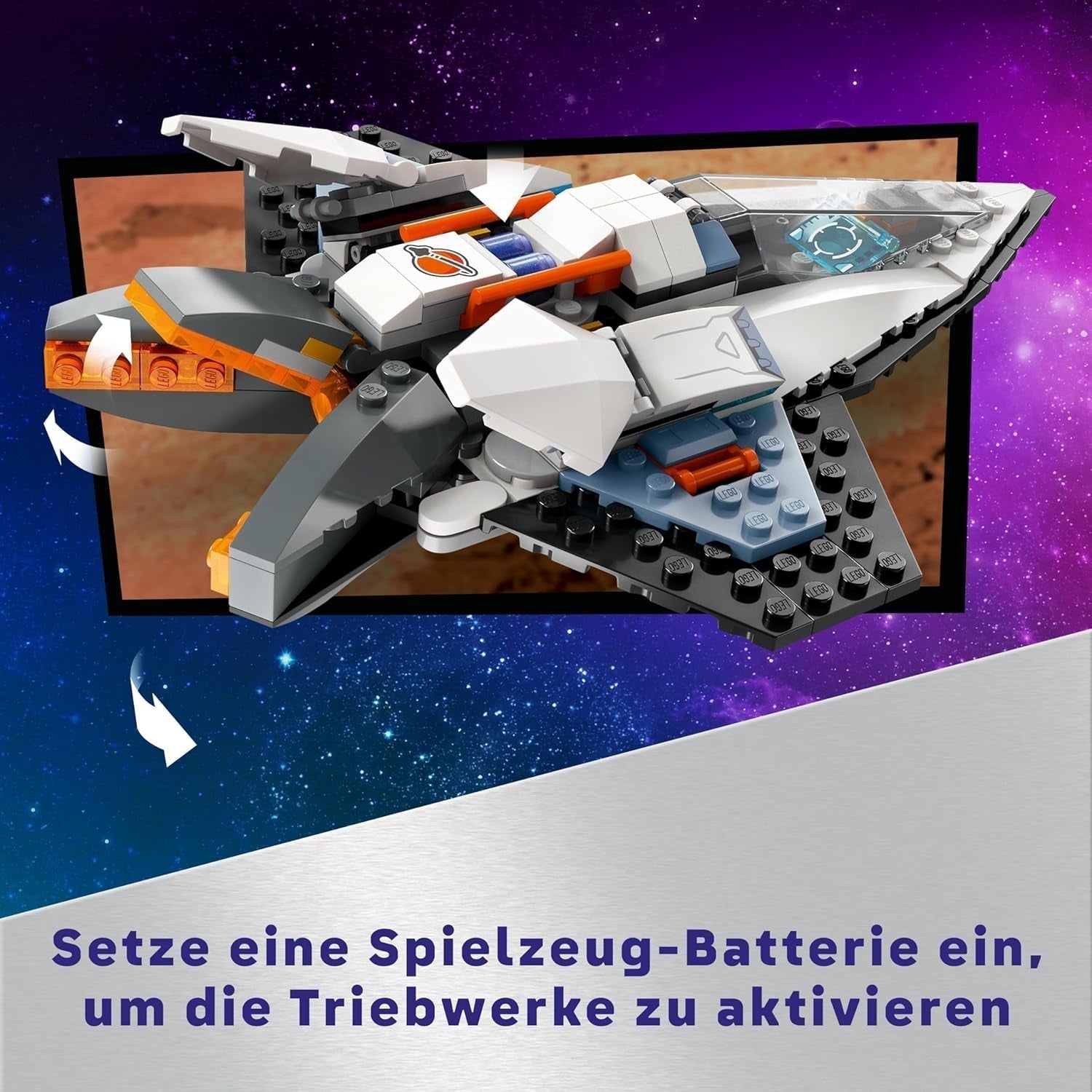 Vesmírná loď LEGO City, vesmírná hračka pro stavbu raketoplánu pro děti, chlapce a dívky od 6 let, sada s figurkou astronauta 60430 Stavebnice Besuche den LEGO-Store