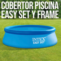 Intex 28014 - Prelată solară, Prelată izolată termic pentru piscine rotunde Easy Set/Frame, Polietilenă, Albastră, ⌀ 488 cm