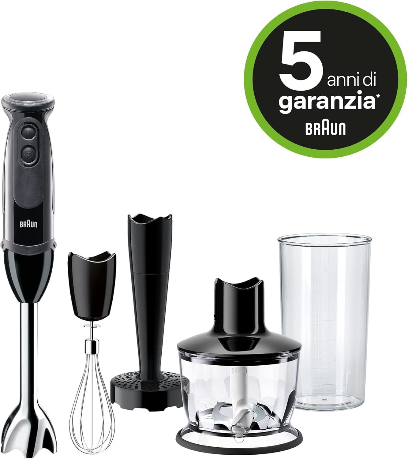 Braun Homehold Multiquick 5 MQ 5237 BK Stojací mixér 0,5 l Schwarz 1000 W Kuchyň Naty Shop