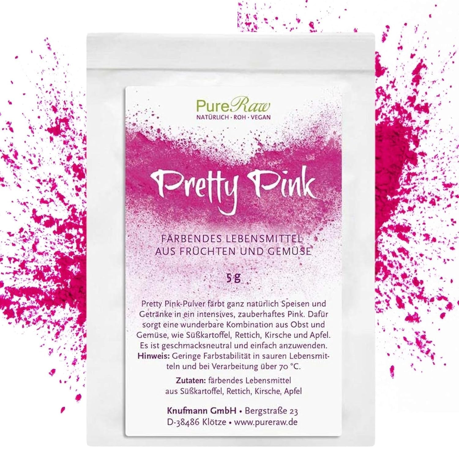 Colorant alimentar natural albastru pudră Magic Blue Spirulina (vegan crud) Albastru închis până la albastru deschis pastel - Colorant alimentar pudră cu alge ficocianină - Colorant alimentar natural | Pureraw 5G