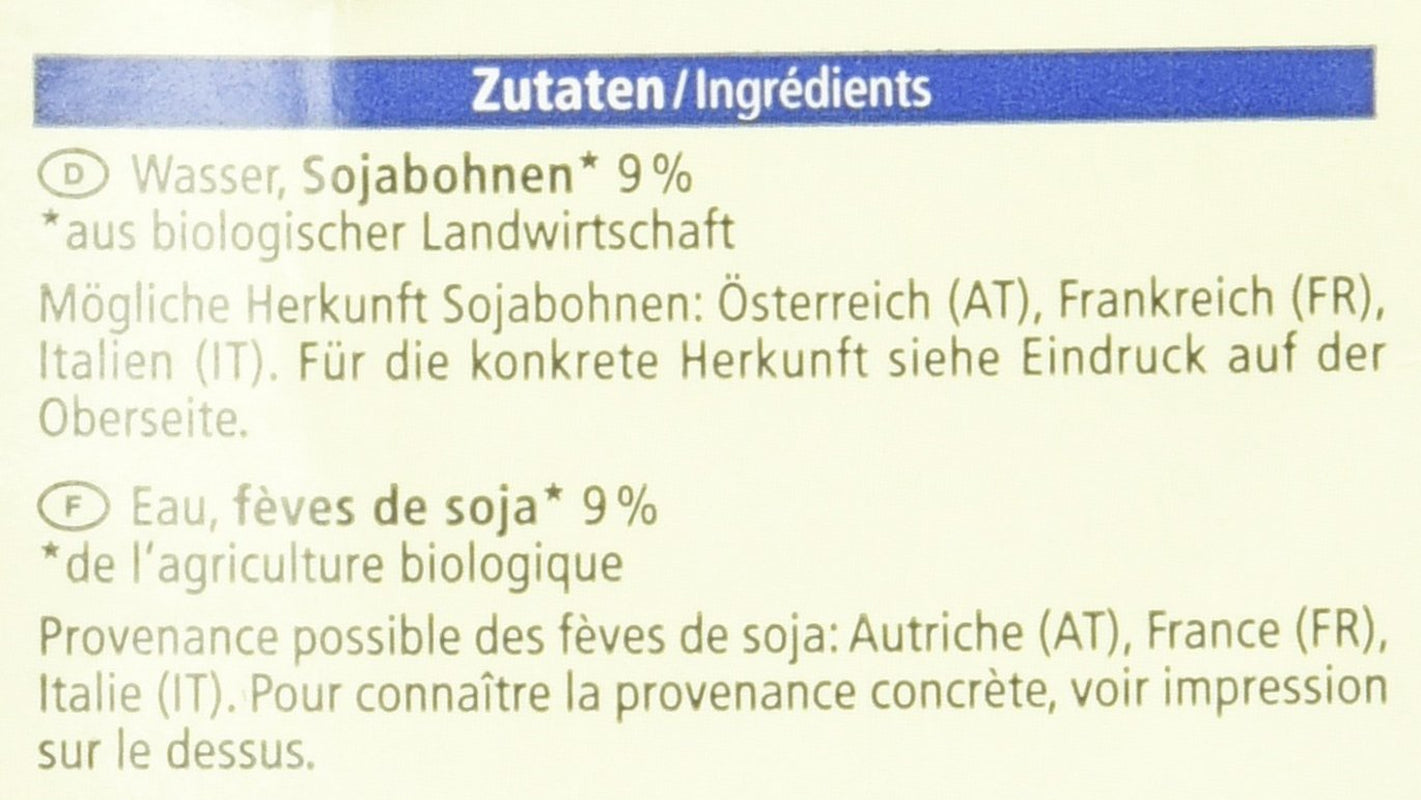 Bio Sojadrink, nemastný, bezlepkový, bez laktózy, vegan, 8er Pack (8 x 1 kg)