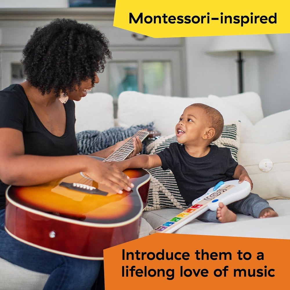 Baby Einstein, Hape, Strum Along Songs Magic Touch jucărie din lemn, jucărie muzicală din lemn chitară, instrumente muzicale electronice, jucărie senzorială și de activitate pentru copii, de la 6 luni Jucarii Bebe Naty Shop