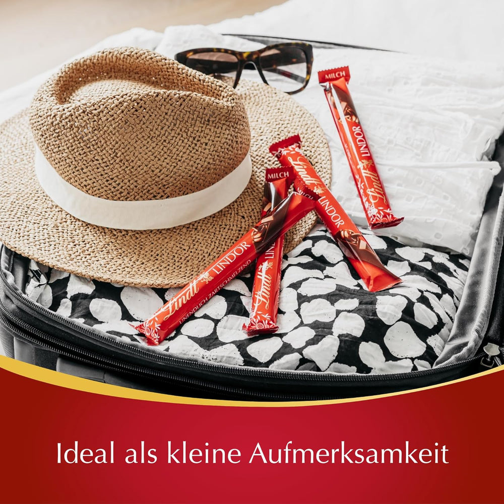 Lindt Čokoláda | LINDOR tyčinky z mléčné čokolády, Akční nabídka | 100 g | 4 tyčinky mléčné čokolády LINDOR s náplní rozplývající se v ústech | Čokoládové tyčinky (balení 3 ks)