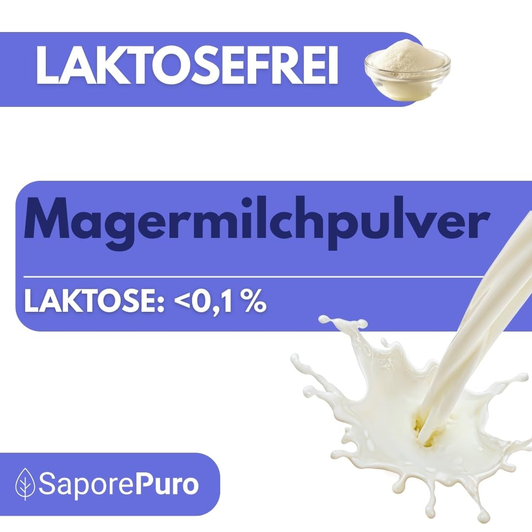 Laktosefreies Magermilchpulver 1 kg | Hohe Löslichkeit | Ideální pro pečivo, chléb a potraviny Profesionální a průmyslové použití Bezlaktózový Bezlepkový