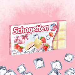 Schogetten Freeze Me Strawberry Limitovaná edice - Studená čokoládová zmrzlina s intenzivní jahodovou příchutí
