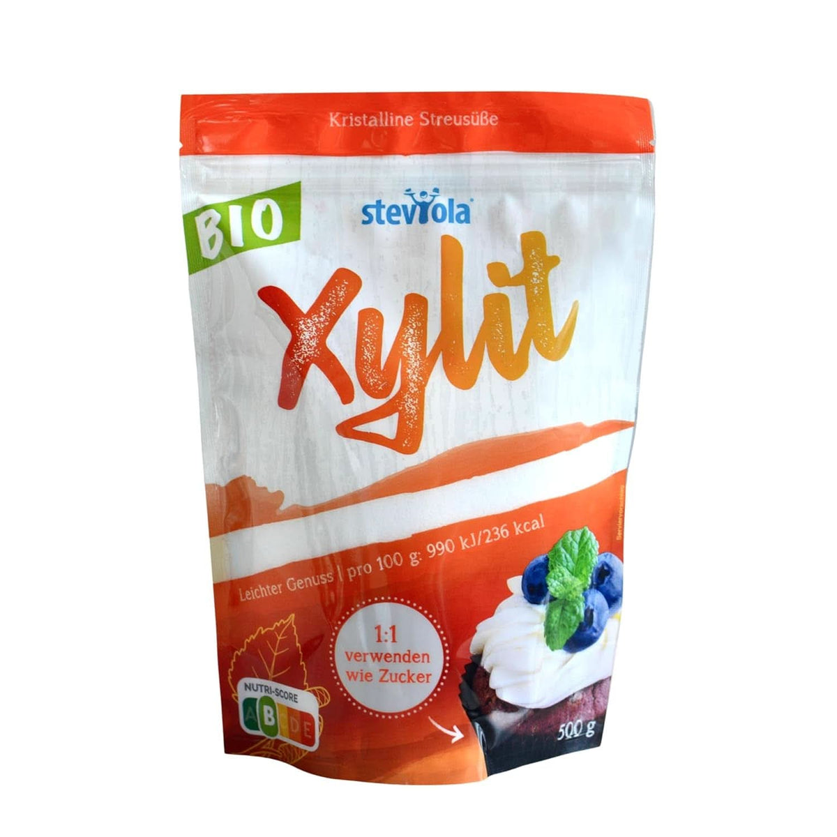 Steviola | Sladidlo stévie | Sladidlo bez kalorií, 300 gramů Naty Shop Bio Xylitol sladidla, 500 gramů
