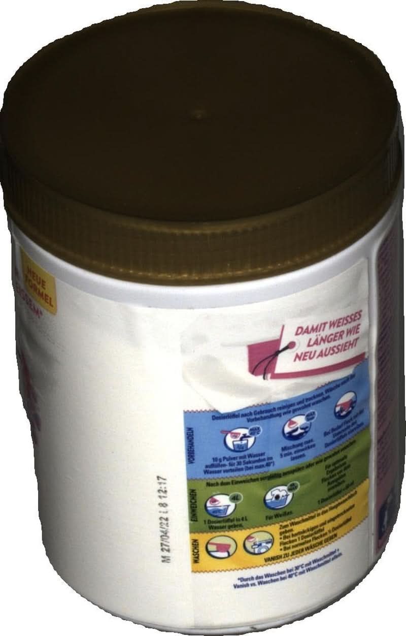 Vanish Oxi Action Powerwhite Powder - 1 X 1,125 Kg - odstraňovač skvrn a prášek pro zlepšení prádla bez chlóru - na bílé prádlo Prací prostředky Naty Shop