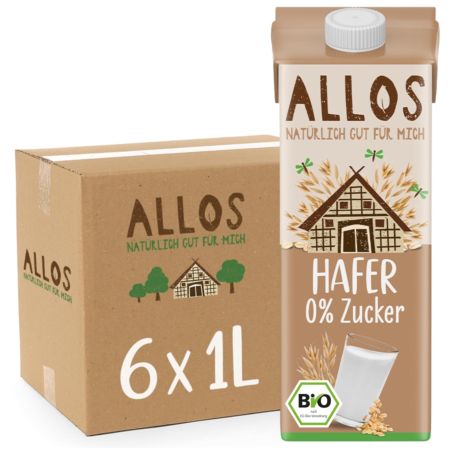 Allos Mandeldrink Mandel Natur Vegan Laktóza bez cukru 1L