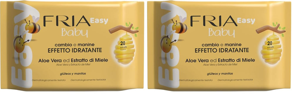 Easy Baby vlhčené ubrousky s aloe vera a výtažkem z medu, zvlhčující pleť, dermatologicky testováno, balení 330 ubrousků