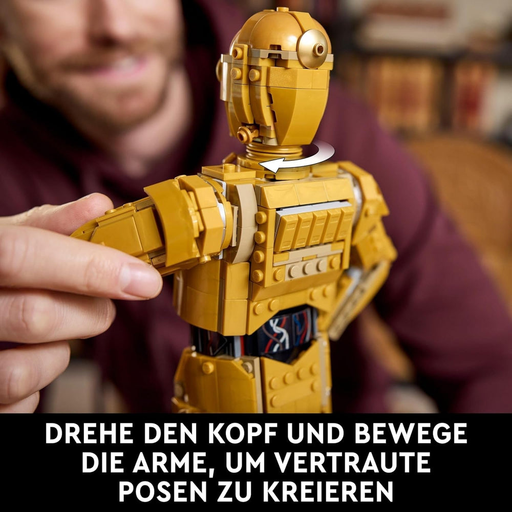 LEGO Star Wars C-3PO B, sestavitelný droid, model ke sbírání, sestavení a vystavení, tip na nostalgický dárek pro dospělé a fanoušky, sběratelský kousek, fantasy sada 75398 stavebnice Besuche den LEGO-Store