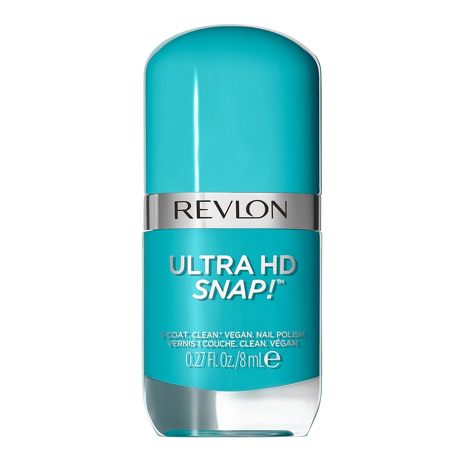 Revlon Ultra HD Snap lak na nehty, dlouhotrvající veganské složení, rychleschnoucí a plné krytí v jedné vrstvě, barva (8 ml), červená a černá (014), unisex