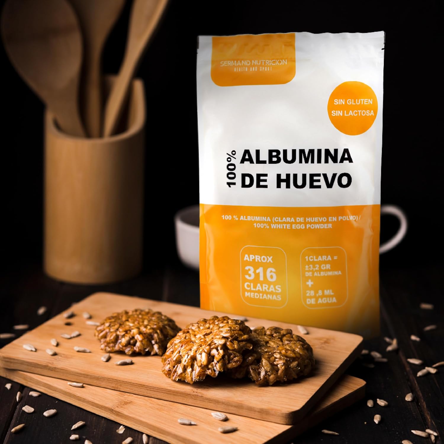 Sermand Nutrition Vaječný albumin 100% prášek bez lepku Bez laktózy