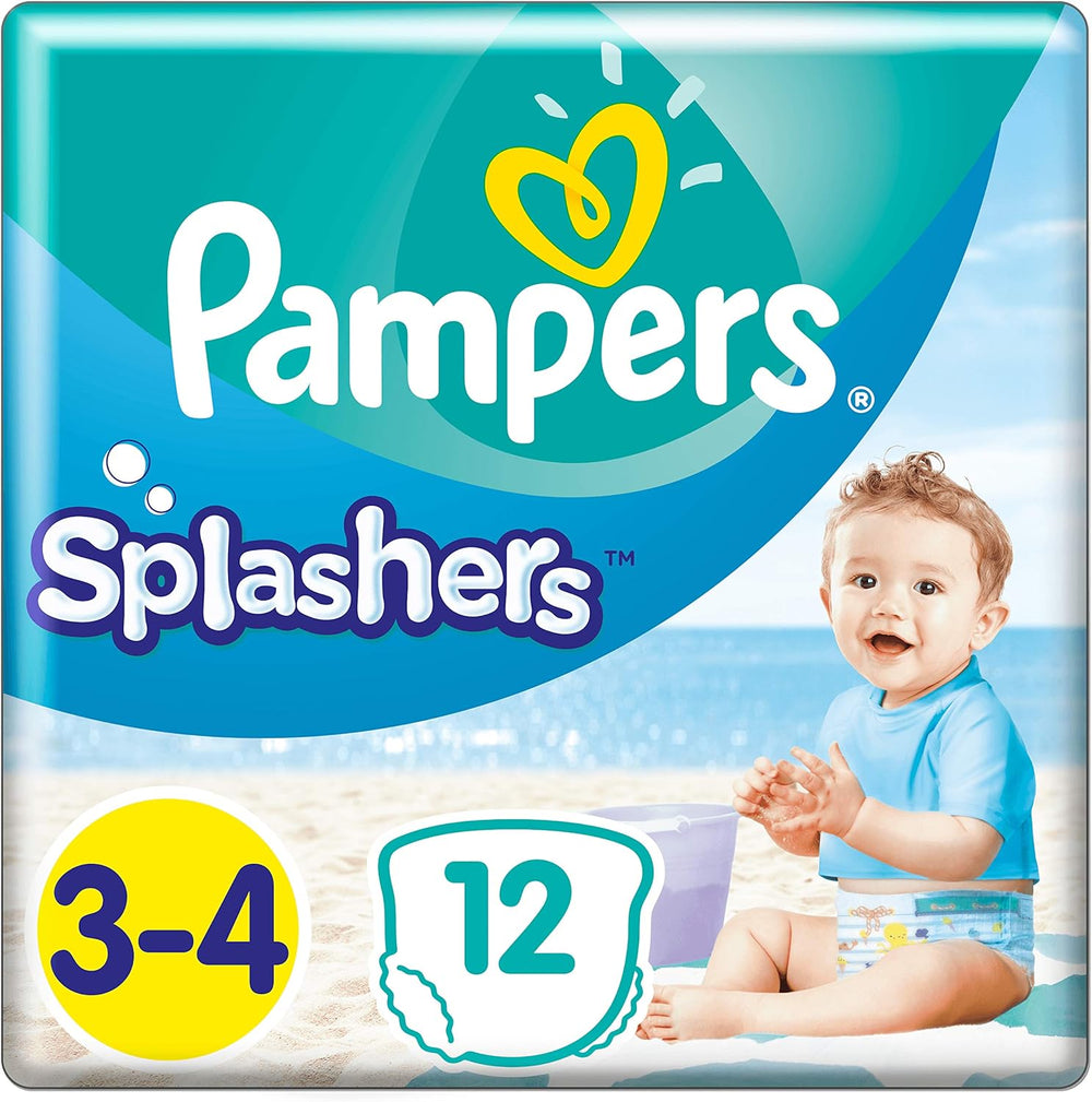 Pampers (stará verze), Splashers Jednorázové koupací šortky – Velikost 5/6 (14 kg+) – Krabice 8 balení po 10