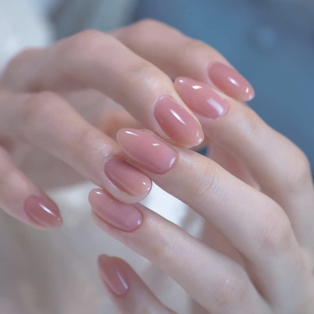 Ojă gel roz transparent – 16 ml, nuanța pielii, lampă LED translucidă pentru unghii, ojă gel pentru unghii, model Nail Art M087