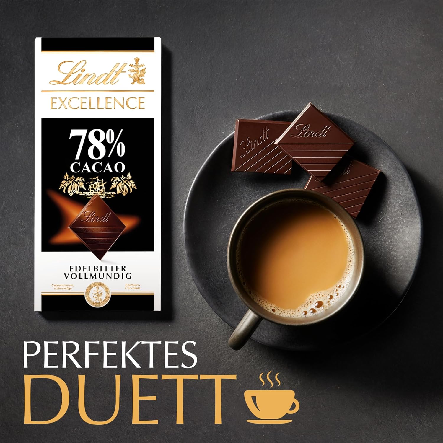 Lindt Excellence 78% kakaová tyčinka - Veganská tyčinka Intensity Cocoa 100g Ideální dárek