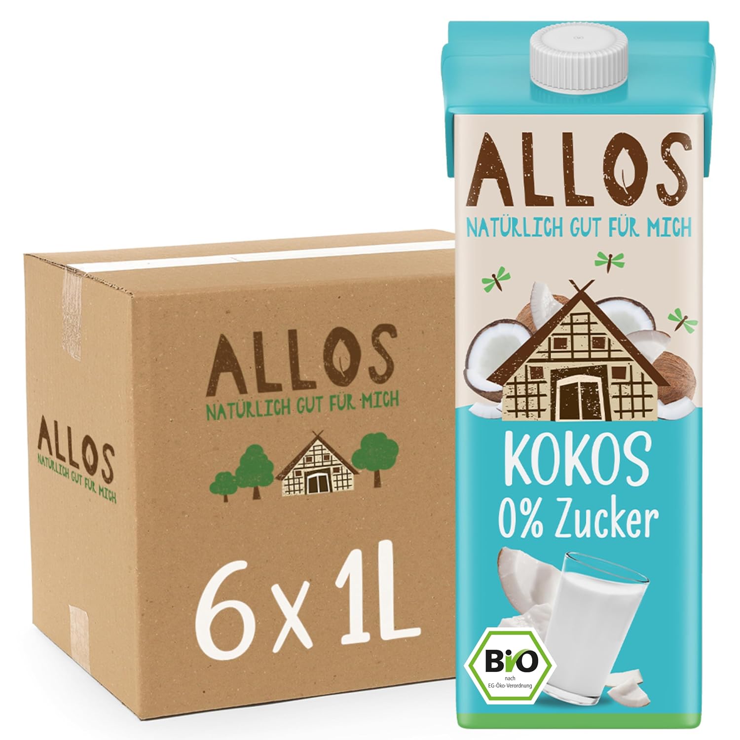 Allos Mandeldrink Mandel Natur Vegan Laktóza bez cukru 1L