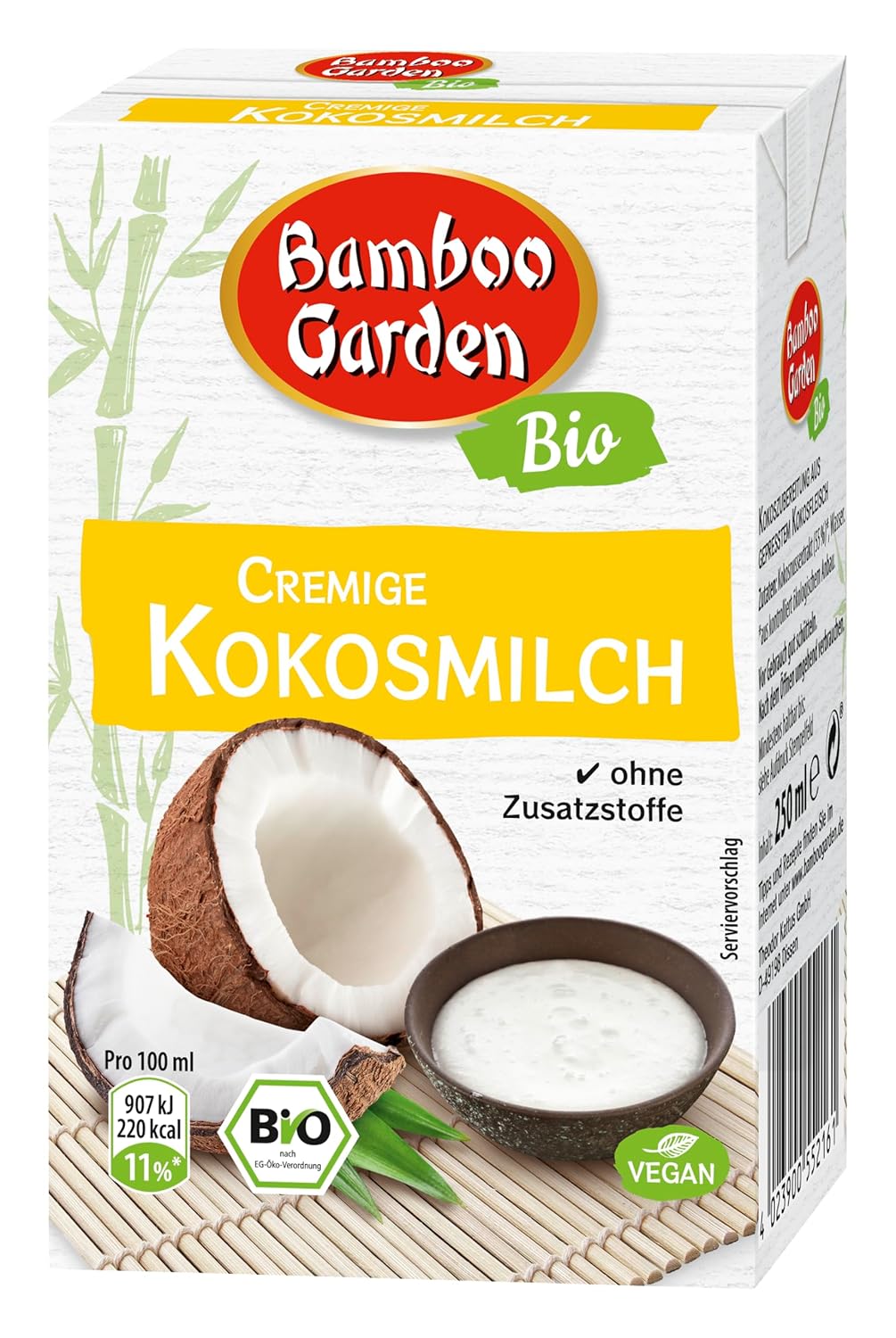 Bamboo Garden krémové bio kokosové mléko bez přísad