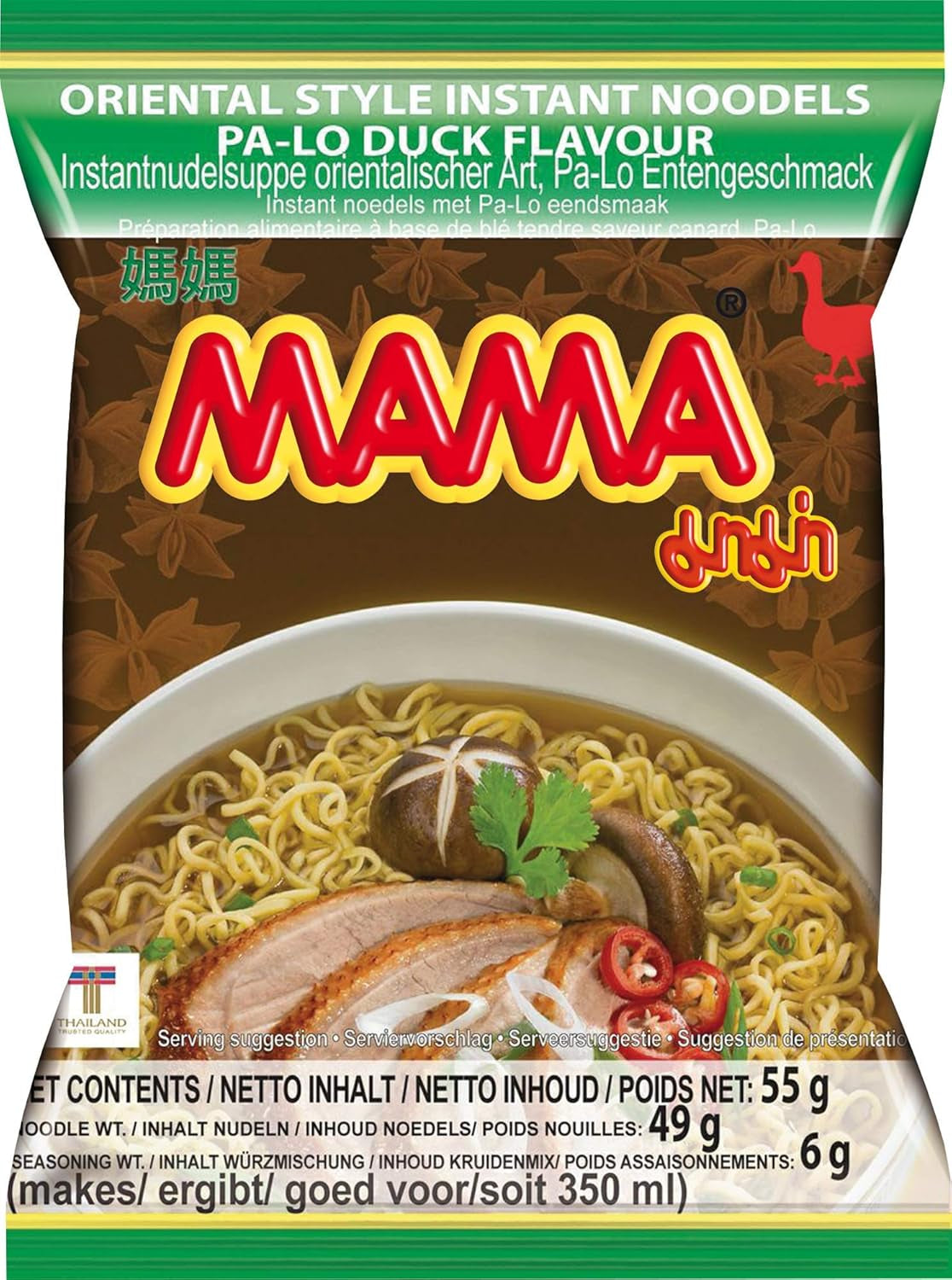 MAMA kuřecí instantní nudle s příchutí - orientální instantní nudlová polévka - autentická thajská kuchyně - 24 x 55 g