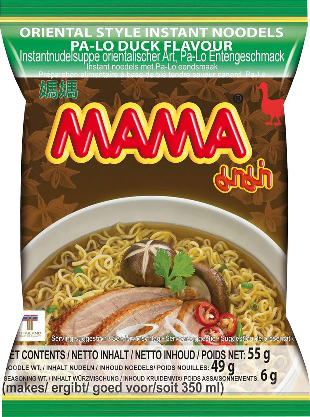 MAMA kuřecí instantní nudle s příchutí - orientální instantní nudlová polévka - autentická thajská kuchyně - 24 x 55 g