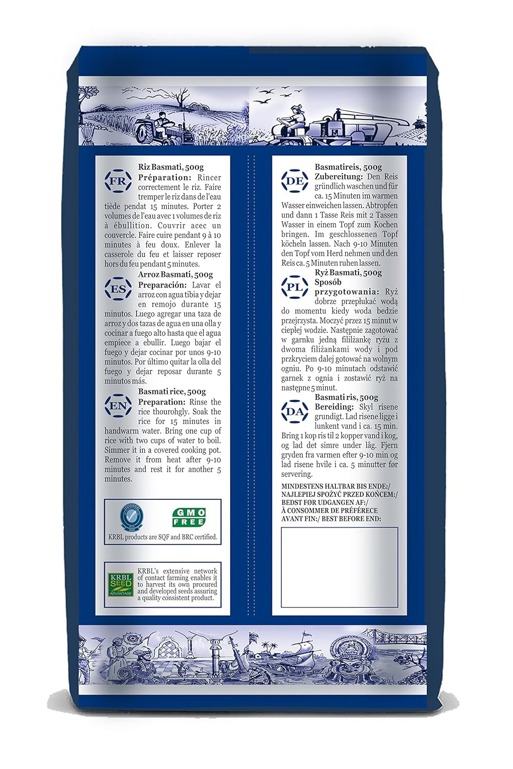 INDIA GATE Premium Basmati rýže – aromatická, jemná dlouhozrnná rýže z Indie, jemná dlouhozrnná rýže (1 x 500 g)