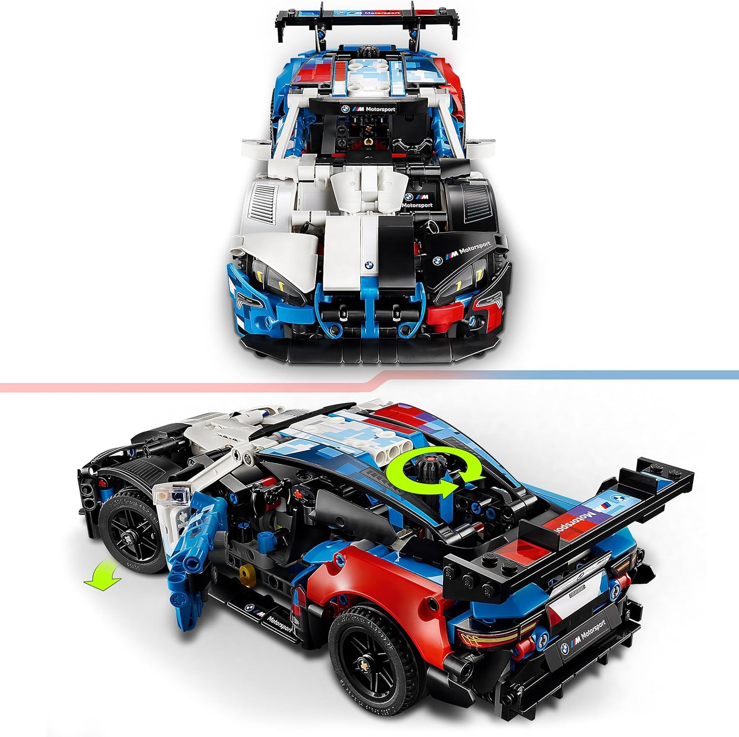 LEGO Technic BMW M4 GT3 EVO Závodní auto - Modellbausatz s motorem V6, řízením a otevřenými dveřmi - Herní dárek pro chlapce od 11 Jahren & Jugendlich Motorsport Fans - 42226
