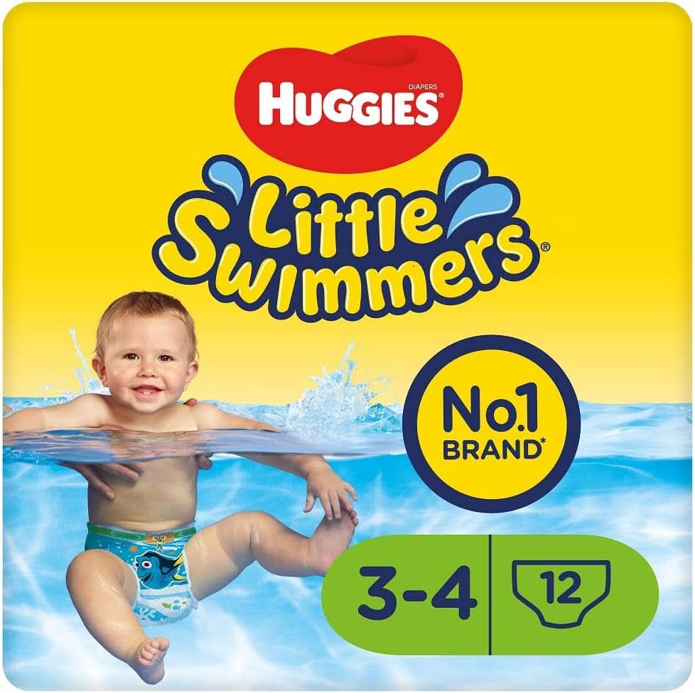 Huggies Little Swimmers Einweg-Schwimmwindeln, Größe 5 – 6 – 33 Hose Total Naty Shop 12 Stück (1Er Pack)