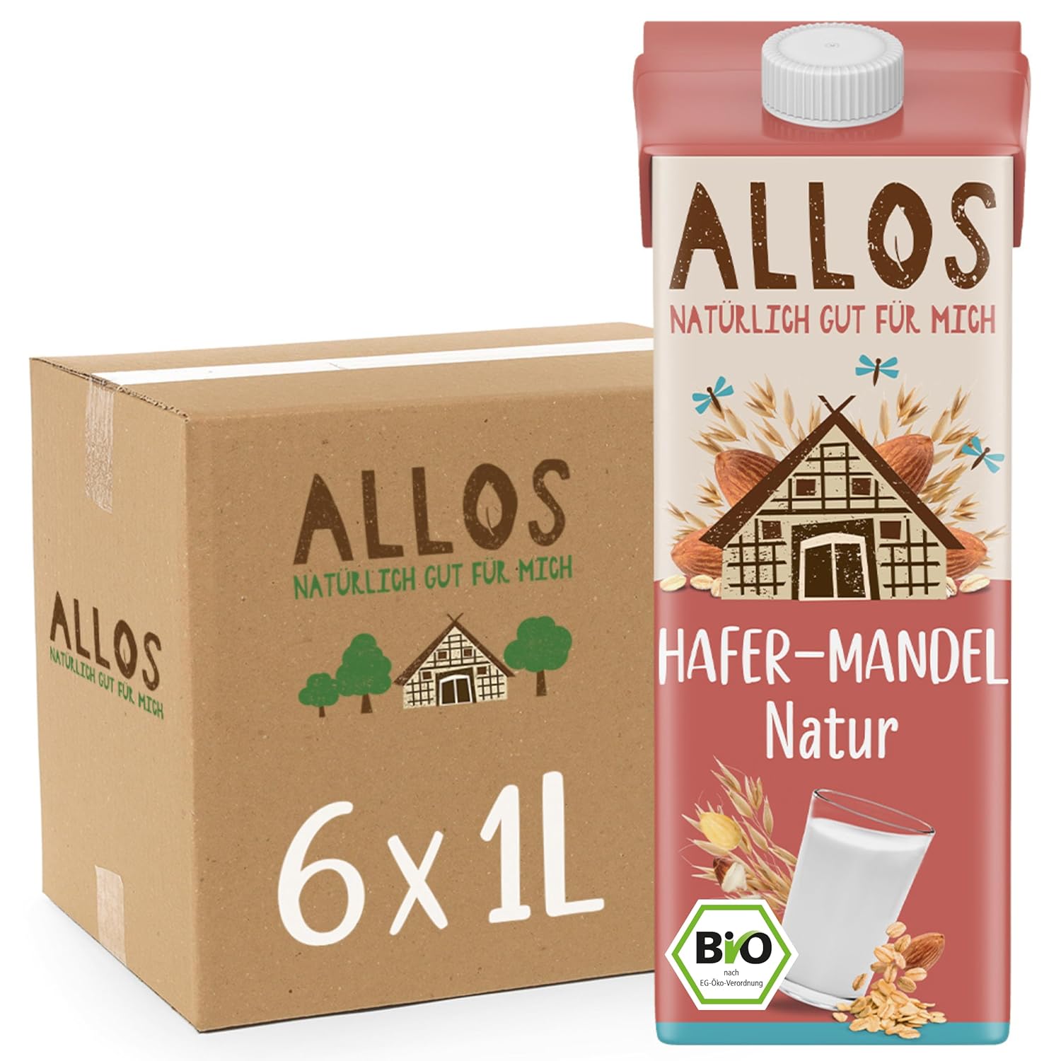 Allos Mandeldrink Mandel Natur Vegan Laktóza bez cukru 1L