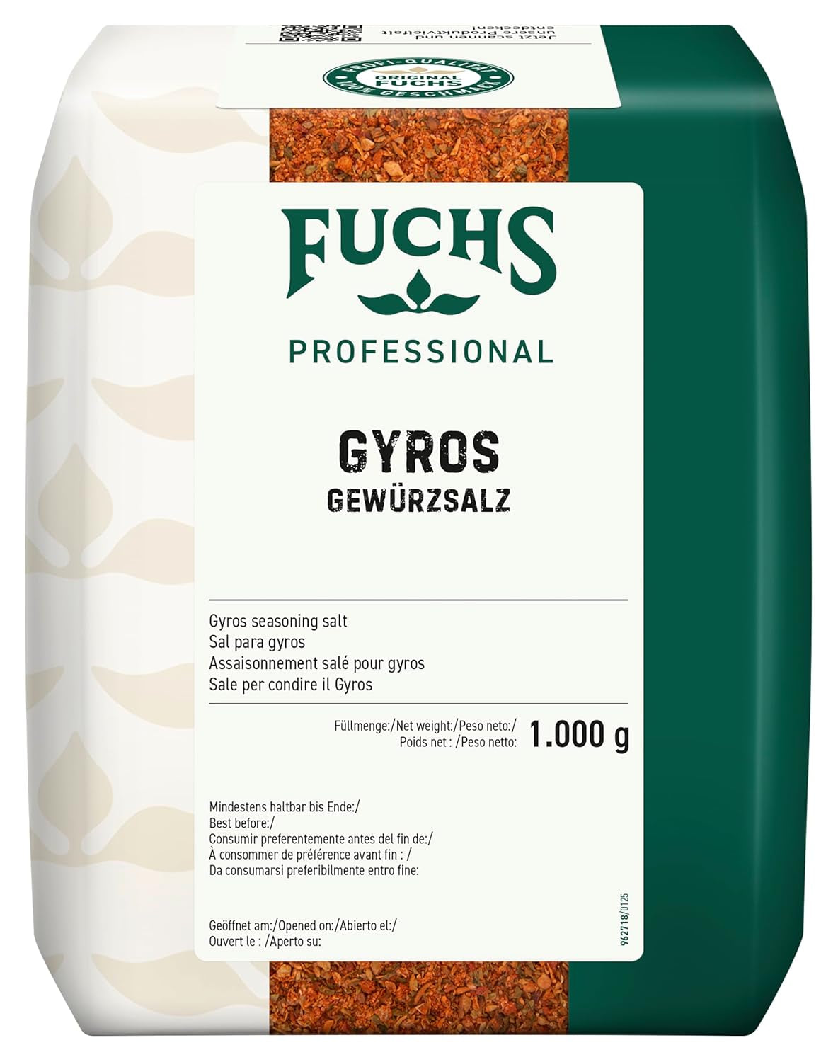 - Gyros Gewürzsalz | Gewürz für griechische Fleisch-Gerichte | Profi-Qualität für Großverbraucher | 1 kg v recyklovatelném pytli