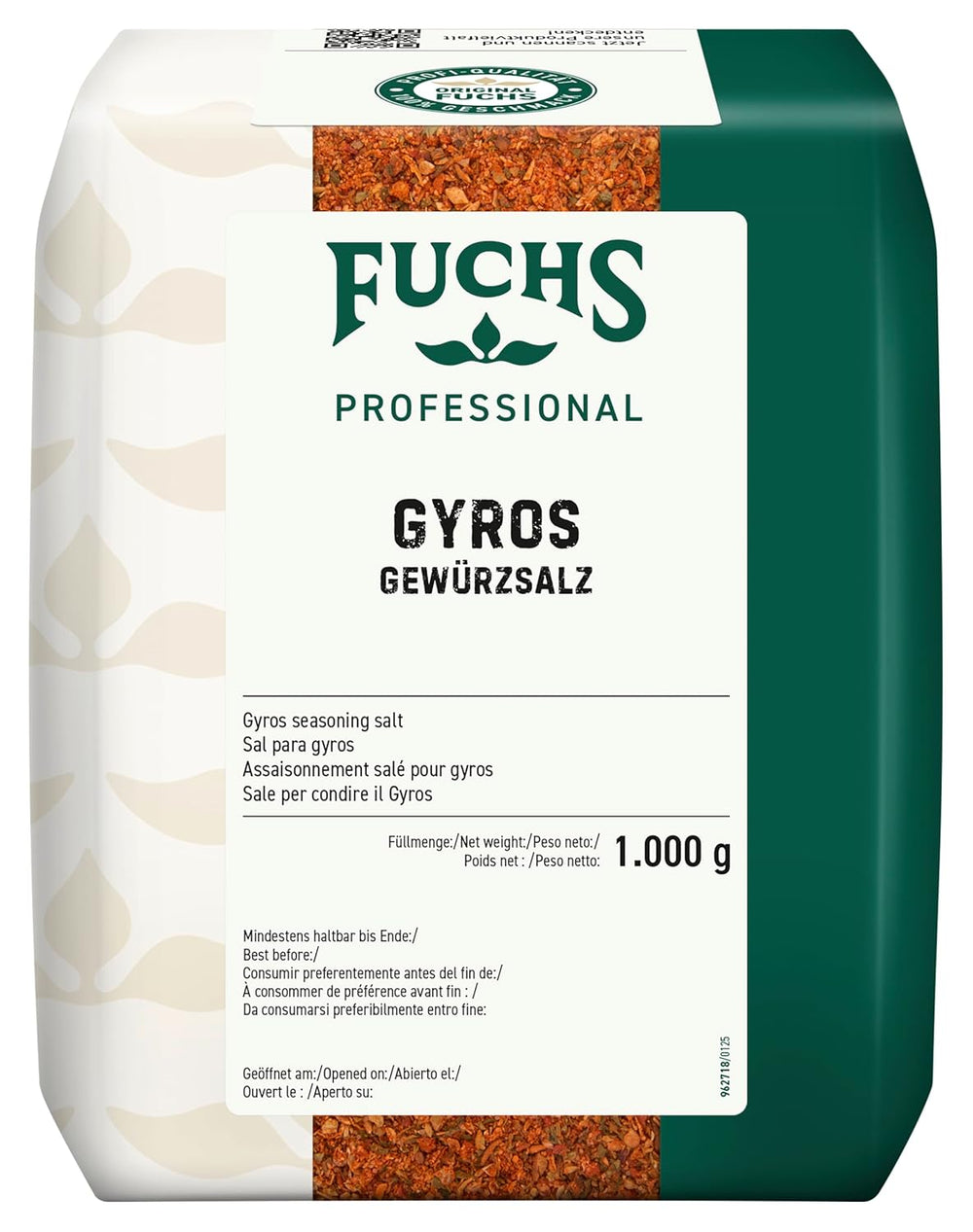 - Gyros Gewürzsalz | Gewürz für griechische Fleisch-Gerichte | Profi-Qualität für Großverbraucher | 1 kg v recyklovatelném pytli
