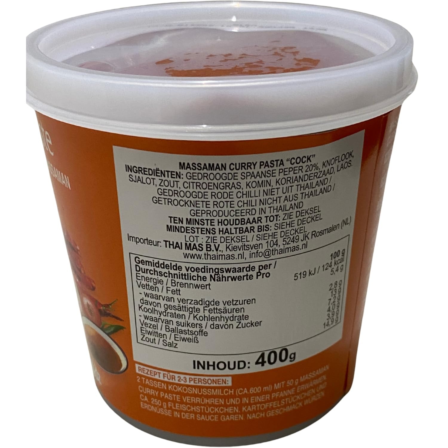 KOHOUT - Matsaman Currypaste, (1 X 400 GR)
