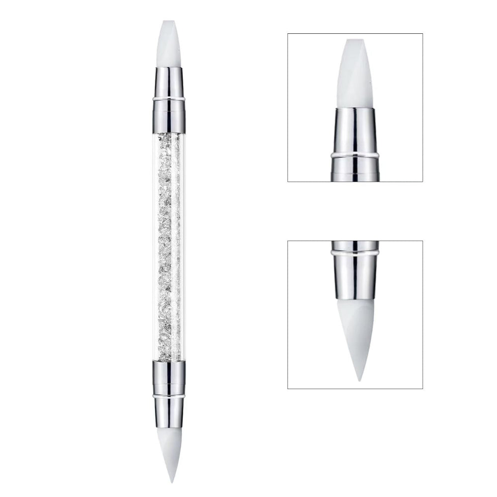 ZEOHBETY Nagelkunst-Skulpturstift, 5 Stück Doppelspitzen-Silikon-Nagelwerkzeuge Für Harz, Silikonpinsel, Acrylstift, Nagelkunst-Pinsel, Nagelfolienschnitzen, Zeichnen, Effekt, Formen, Zeichnen