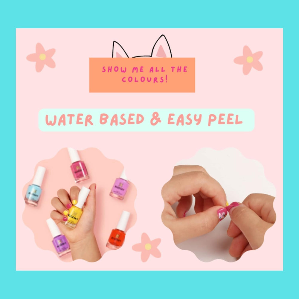 Oja pentru unghii Bluesky Kids - Stardust, maro, ușor de aplicat, non-toxică, pe bază de apă, ojă plană pentru copii, 5 ml, pachet de 1