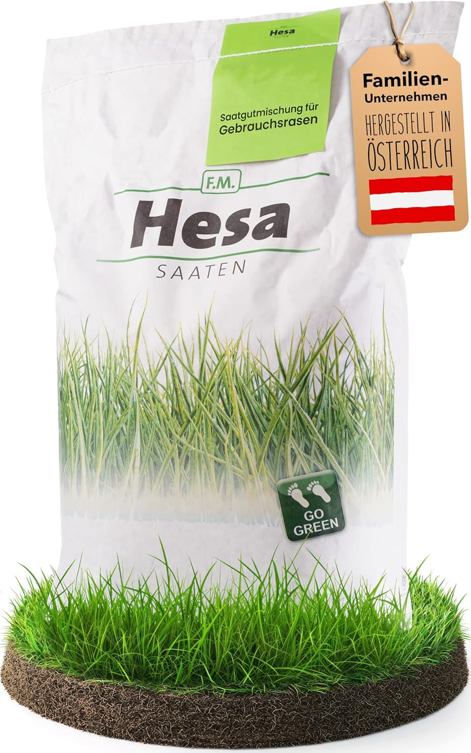 Hesa Gebrauchsrasen 1 Kg Für 40 M², RSM 2.3, Schnellkeimende Premium Rasensamen Sport- Und Spielrasen, Grassamen Strapazierfähig Und Robust in Profiqualität
