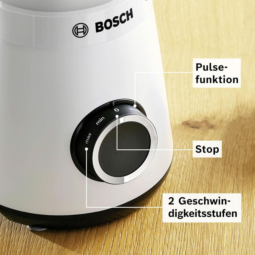 Standmixer Vitapower Serie 4 MMB6141W, Hochwertige Edelstahl-Klingen, 1,5L Tritan-Mixbehälter, Spülmaschinengeeignete Teile, 30.000 U/Min, 1200 W, Weiß Mama si Copilul Naty Shop