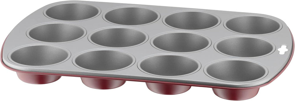 Originální Kaiser Classic plus Muffinform Für 12 Muffins, Muffinform Blech 38X27 Cm, Antihaftbeschichte, Standardgröße, Cupcake Formen, Muffin Backform, Rot Formy a pečící plechy Naty Shop Rot