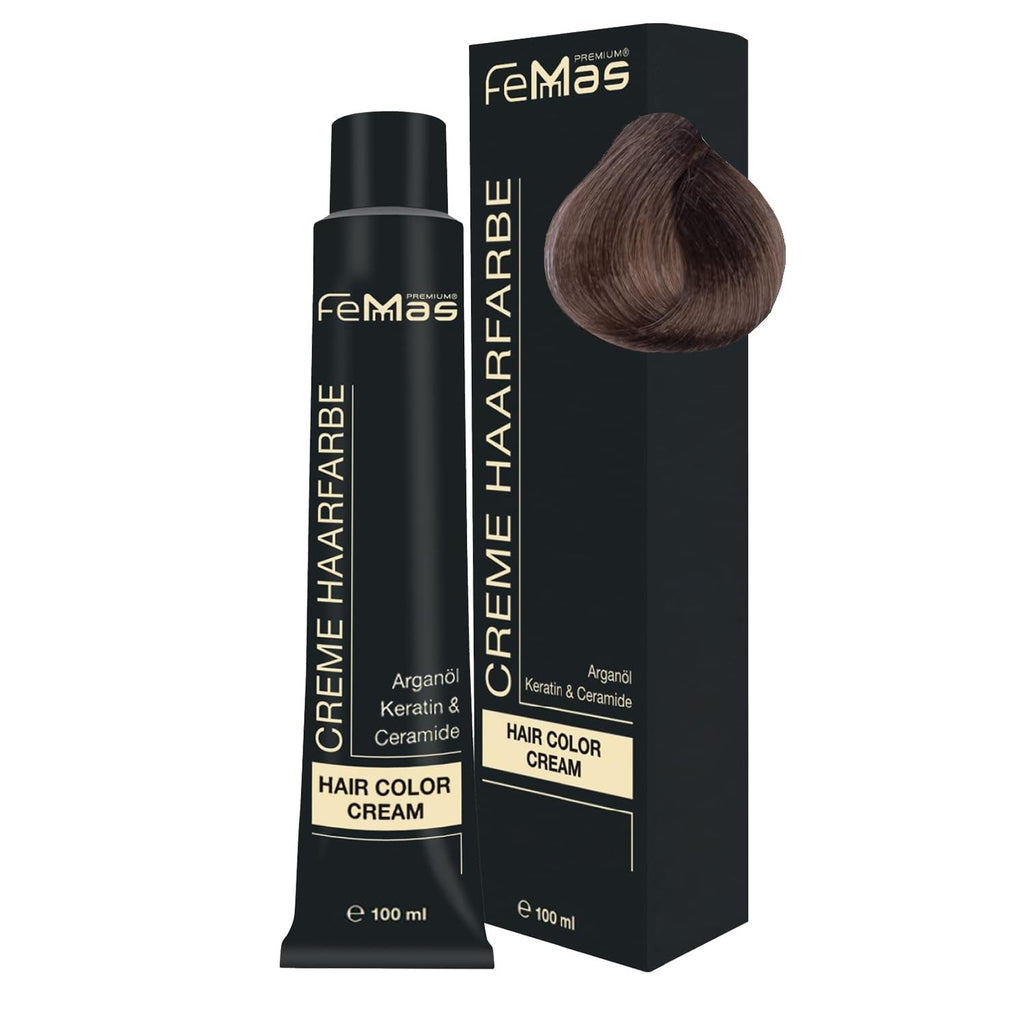 FemMas Hair Colour Pure & Mix Red I Cremă profesională cu ulei de argan, keratină și ceramide I Ca o vopsea de păr permanentă sau nuanță pentru rezultate radiante, de lungă durată I 100 ml