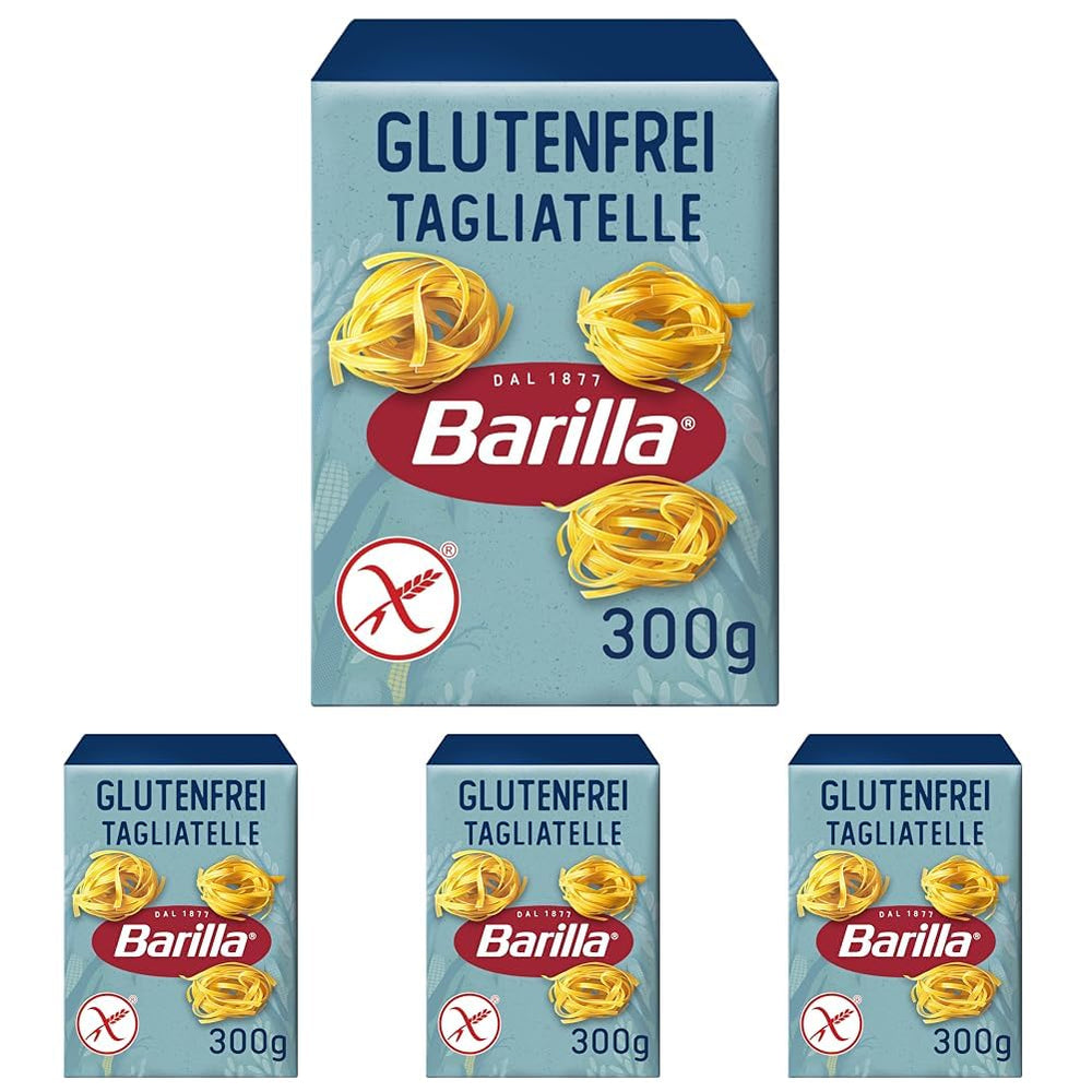 Bezlepkové těstoviny Barilla Tagliatelle vyrobené z lahodné kukuřice a rýže - ideální pro lidi s celiakií nebo nesnášenlivostí lepku 300g