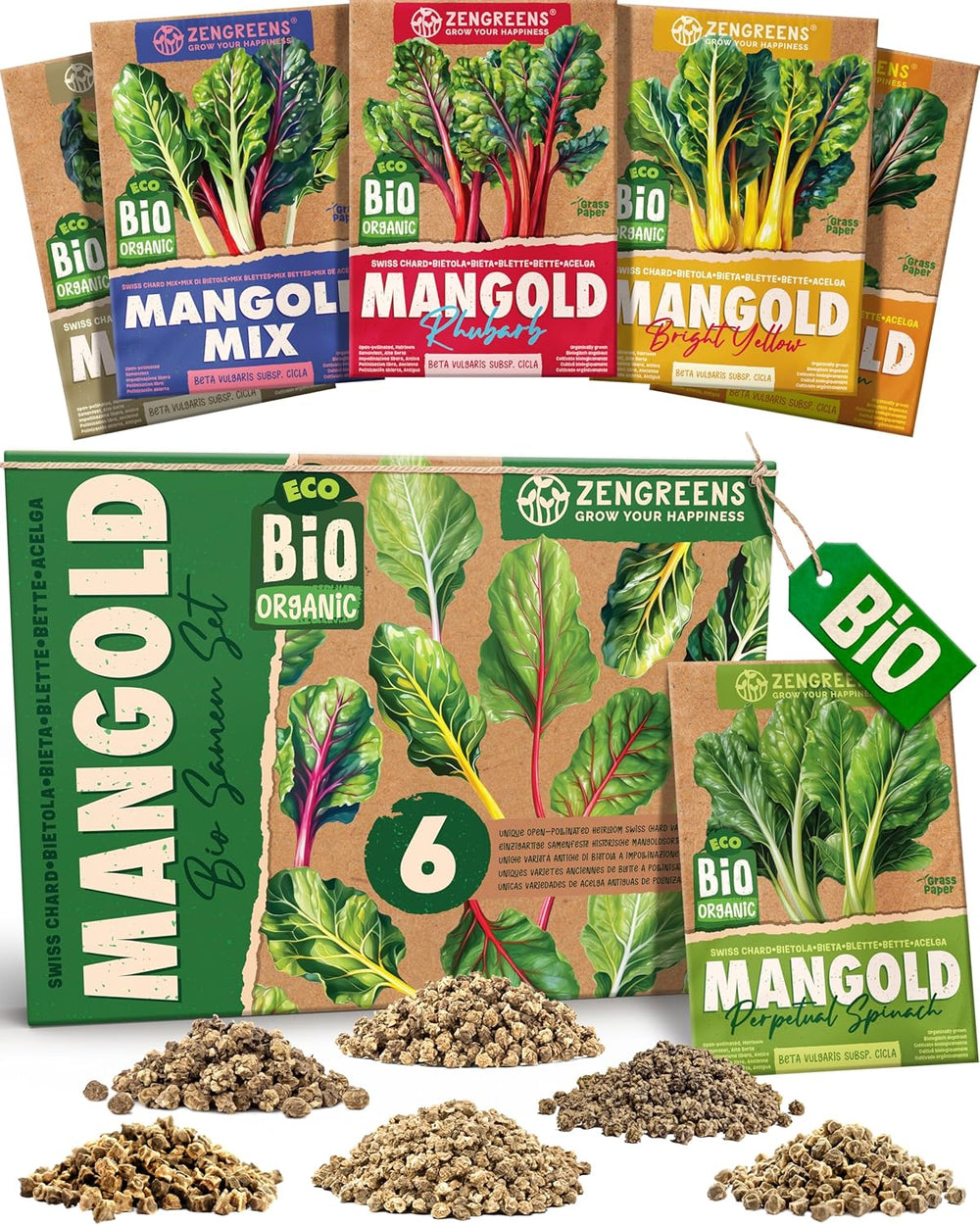 Bio semínka bazalky v sadě 6 - 6 semínek bazalky pro snadné pěstování na zahradě, na balkóně nebo na vyvýšeném záhonu - Semena rostlin - Sazenice