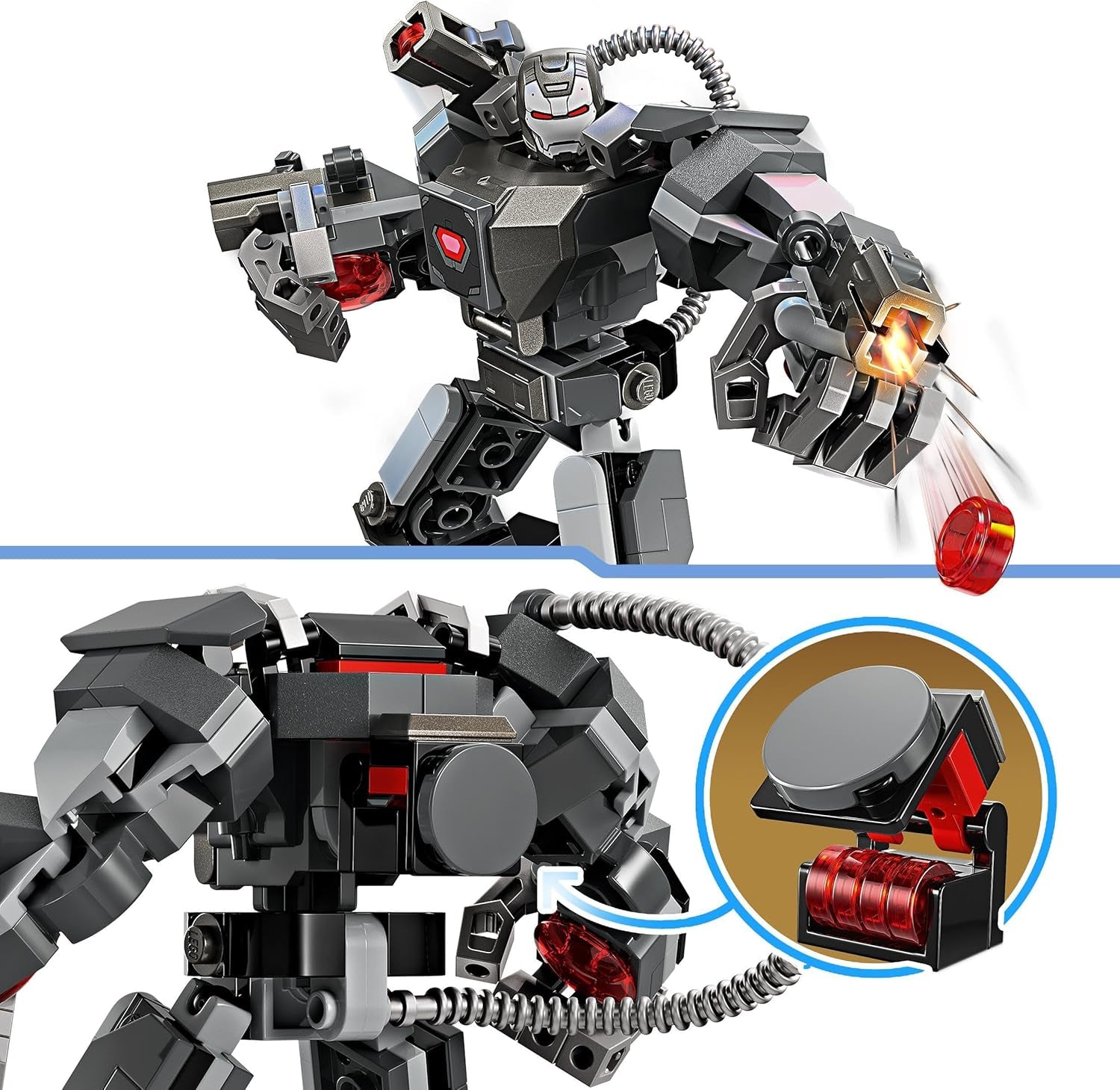LEGO Marvel War Machine Mech 3 střílečka Superhrdina sestavitelná hračka pro děti MCU Legendární akční figurka dárek pro 6leté chlapce a dívky 76277 Stavebnice Beuche den LEGO-Store