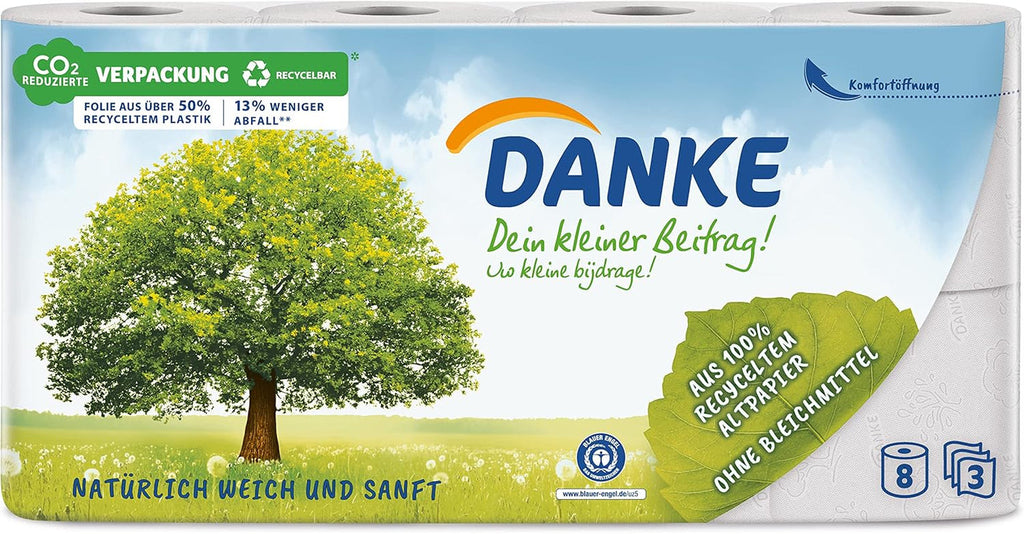 Hârtie igienică Thank you 56 bucăți, role 7X8, 3 straturi