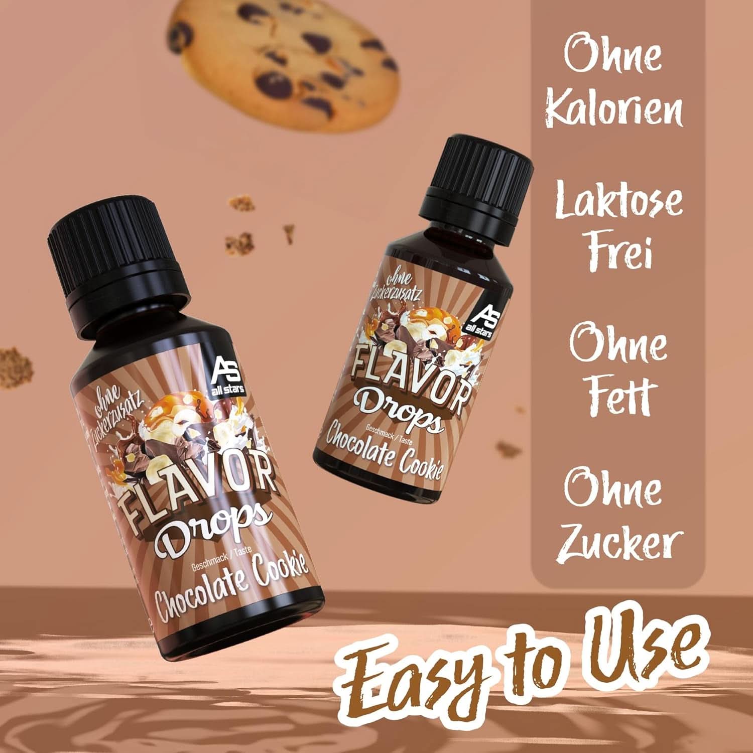 ALL STARS Flavor Drops, Ochucené kapky bez přidaného cukru a bez kalorií - Sladkost a chuť do jídla, 30 ml Sladidla Naty Shop
